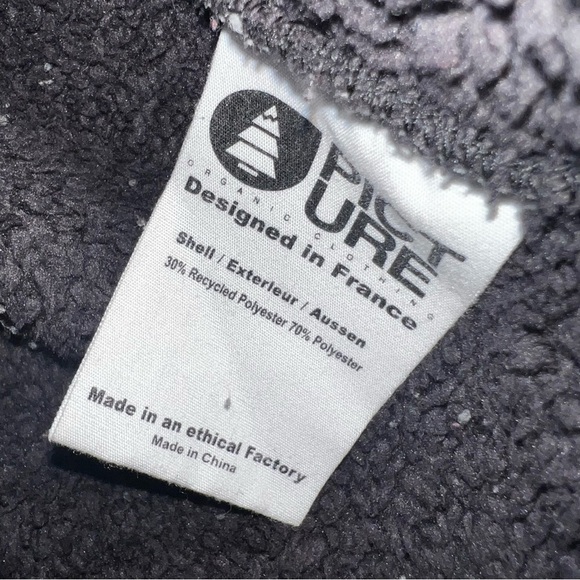 Picture Women's Izimo Fleece Jacket Black Organic Clothing Size Large - Picture 11 of 13